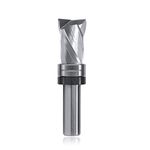 Akylin Solid Carbide Spiral Flush Trim Router Bits 1/2“ Shank,1-3/16" CL Compression Flush Trim Bit,Up&Down Cut for Wood Flush Trimming,Shank Bearing 2+2 Flutes(1/2“ SD,3/4" CD ,1-3/16" CL)