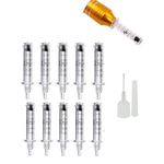 Disposable 0.3 & 0.5ml Empty Ampoule Nozzle -Non Invasive- Disposable Accessories Parts - without Hydrating Hyaluronic Acid Filler (10pcs 0.3ml Empty Ampoule Nozzle + 1 pc Adapter)