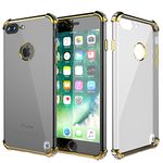 iPhone 8 Plus Case, Punkcase [Blaze Series] Protective Cover W/PunkShield Screen Protector [Shockproof] [Slim Fit] for Apple iPhone 7/8/6/6s Plus [Gold]