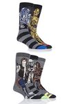 SockShop Men's 5 Pair Star Wars Yoda, Chewbacca, C3P0, R2-D2 and Han Solo Socks 6-11 Mens Assorted