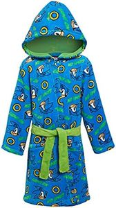 Sonic The Hedgehog Robe de chambre pour enfants Sega Game On Fleece Robe Gamer Peignoir à capuche Childrens Gaming Housecoat