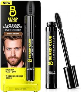 The Beard Club 1 Day Temporary Beard Dye for Men - Light Brown Beard, Mustache & Eyebrow Color for a Fuller, Well-Defined Look, Water & Sweat Resistant, Up to 30 Applications, 0.3 fl oz