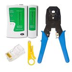 AQBP 3 IN 1 Crimping Tool Kit with RJ45 - RJ11 Network Lan Cable Tester With 25 Connector