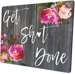 Funny Quote Get Done Mouse Pad Office Decor Desk Accessories Pink Watercolor Floral Mousepad Teacher Coworker Gifts