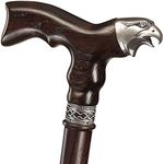 Custom Fancy Eagle Wooden Walking Cane for Men Women - Unique Carved Wood Canes and Walking Sticks Fashionable