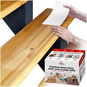 Premium Clear Anti Slip Tape 6” X 24” (10-Pack) - Heavy Duty Waterproof Clear Grip Tape - Soft & Comfortable for Walking Barefoot - Non-Slip Tread Ideal for Stairs, Shower, Boats, Etc.