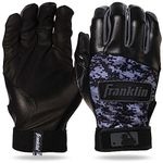 Franklin Sports MLB Digitek Baseball Batting Gloves - Black/Black Digi - Youth Large