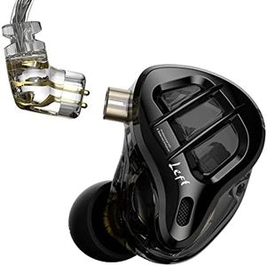 KZ ZAR in-Ear Monitors Headphones 7BA+1DD Hybrid Drivers IEM Earphones,HiFi in-Ear Wired Earphones with 2Pin Detachable Silver-Plated Cable for Singers Drummer Musician (No Mic)
