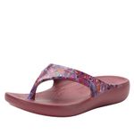 Alegria by PG Lite Women's Thong Sandal Flip-Flop, Poppy Pop, 8-8.5