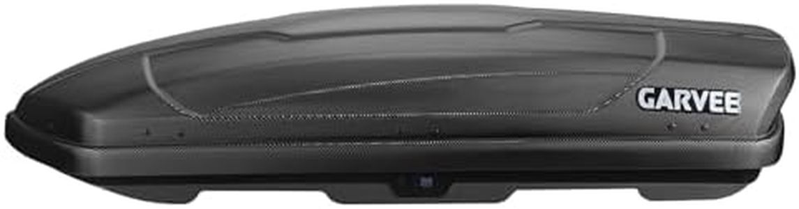 Garvee Rooftop Cargo Box Carrier,Dual-Side Opening Vehicle Hard-Shell Carriers, Roof Mount Travel Luggage Storage, 135 LBS Weight Capacity with Secure Straps&Keys,Black (13.5Cubic)