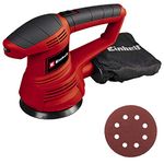 Einhell 4462165 Random Orbital Sander | TC-RS 38E Electric Sander, 380W, Eccentric Rotary Motion, 26000/Minute Oscillating Speed, Integrated Dust Extraction | Includes P80 Sanding Paper, Red