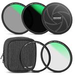 NEEWER 77mm 5-in-1 Magnetic Lens Filter Kit, Includes Neutral Density ND1000+MCUV+CPL+Adapter Ring+Filter Cap with 42-Layer Coating/Ultra Slim/Scratch Resistant HD Optical Glass&Water-Resistant Pouch