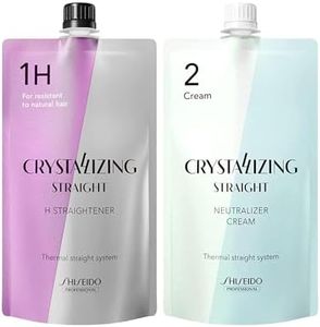 Hair Rebonding Professional Crystallising Hair Straightener (H1) + Neutralising Emulsion (2) for Resistant to Natural Hair