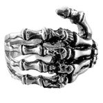 FIBO STEEL Skull Ring Stainless Steel Skull Rings for Men Women Vintage Gothic Ring Biker,Size 7