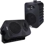 Pyle Indoor Outdoor Speakers Pair - 300 Watt Dual Waterproof 4” 2-Way Full Range Speaker System w/ 1/2” High Compliance Polymer Tweeter - in-Home, Boat, Marine, Deck, Patio, Poolside (Black)