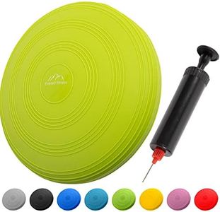 EVEREST FITNESS Cuscino ad Aria, con gonfiaggio, Diametro 33 cm, con Pompa ad Aria, Cuscino per Equilibrio, Cuscino per Allenamento, Seduta e Schienale