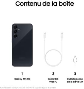 Samsung Galaxy A55 5G Smartphone, 128GB – Navy