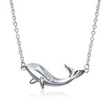 POPLYKE Sterling Silver Ocean Whale Pendant Necklace for Women Men Birthday jewelry Gifts