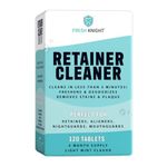 Retainer Cleaner, Denture Cleaner (120 Tablets) Removes Cloudiness, Brightens and Freshens Clear Aligners, Retainers, Night Guards, Mouth Guards, Dental Appliances, Fresh Knight