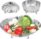 PINAKPANI Stainless Steel Vegetable Fruit Steamer Punching Food Drain Bowl Basket Stainless Steel Steamer