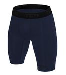 TCA Boy's SuperThermal Compression Base Layer Thermal Under Shorts - Dark Blue, 10-12 Years