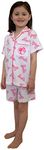 Barbie Girls Pyjamas Short Button Down Pjs Set, Ages 3 to 10 Years, Official Merchandise (as8, age, 6_years, 7_years, regular) Pink