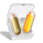 J-BRAUV Electric Hand Warmers Rechargeable 2 Pack, 2000mAh Reusable Hand Warmers with Charging Case 10000mAh, 3 Levels Heat Double Sided USB C Hand Warmer Up to 24H Heating, Golf Gifts for Men Women