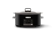 Crockpot TimeSelect Slow Cooker | Programmable Digital Display | 5.6 L (7 People and More) | Removable, Suitable for Roasting Meat & Vegetables | Black CSC093X