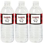 Big Dot of Happiness Flannel Fling Before the Ring - Buffalo Plaid Bachelorette Party Water Bottle Sticker Labels - Set of 20