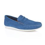 Silver Street London Stanhope Mens Casual Suede Slip on Loafers Sizes 7-12 (9 UK, Bright Blue)