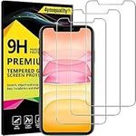 4youquality [3-Pack iPhone 11 and iPhone XR Screen Protector, Tempered Glass Film [LifetimeSupport][Scratch-Resistant][Anti-Shatter]