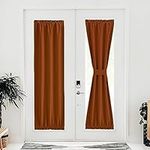 NICETOWN Door Curtains for Doorways Thermal Insulated French Door Window Curtain for Kitchen Patio Sliding Glass Door Rod Pocket Window Shade with Adjustable Tieback, 30" W x 72" L, 1 PC