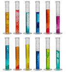 EISCO Case of 12 100mL Graduated Cylinders - Premium Polypropylene, Hexagonal Base - Class B, 1mL Graduation - Autoclavable