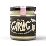 BeSaucy - Garlic Mayonnaise, Works Great as a Spread, Dip, Stirred Through Mash or Partnered with Pasta and Pizza Crusts, Produced in the UK & Vegan Friendly, 180g Glass Jar