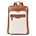 CLUCI Women Backpack Purse Genuine Leather Business Fit 14 Inch Laptop Large Ladies Bag