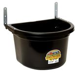 Little Giant® Plastic Fence Feeder | Pig Feeder | Clip On Fence Feeder | Mountable Feed Bucket | 20 Quarts | Black