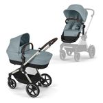 CYBEX Gold EOS Lux 2-in-1 Stroller, Travel System, from Birth to 22 kg (Approx. 4 Years), Lux, Sky Blue