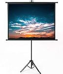 VIVO 127cm Mini Portable Indoor Outdoor Projector Screen, 127cm Diagonal Projection, HD 4:3 Projection, 4K 3D 1080P HD Pull Up Foldable Stand Tripod, PS-T-050B