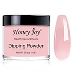 28g/Box Fine Dipping Powder French Manicure Foundation Colors Pink and White Dip Powder Nails,No UV Led Cure,1oz per box,Clear Pink…