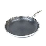 HexClad Hybrid Nonstick Frying Pan, 12-Inch, Stay-Cool Handle, Dishwasher and Oven Safe, Induction Ready, Compatible with All Cooktops