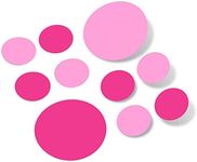 Pink/Hot Pink Vinyl Wall Stickers - 2 & 4 inch Circles (150 Decals)