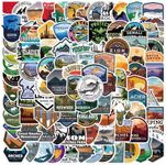 National Park Sticker Pack Set (100 pcs) | Adventure Nature Outdoors Hiking Camping Skiing Travel Stickers | Cool Suitcase Stickers Decals for Car Bumper Luggage, Laptop, Water Bottle, Phone Case