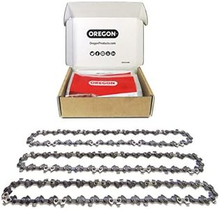 Oregon Chainsaw Chains, 3-Pack 3/8" Low Profile Pitch, 050" (1.3 mm) Gauge VXL Semi Chisel Replacement Chainsaw Chain for 16-Inch Bar, 55 Drive Links fits Stihl, Craftsman, McCulloch & Poulan (T55X3)