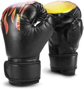 Flexzion Boxing Gloves for Kids 4oz Black Training Punching Bag Mitts, Kid Boxing Gloves with Faux Leather & Wrap-Around Wrist Protection for Boys & Girls Ages 3-8 Years