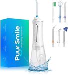 Professional Water Flosser - Advanced Dental Care for a Healthier Mouth, Gum, and Teeth - IPX7 Waterproof Oral Irrigator | 7 Replacement Tips, Travel-Friendly, Rechargeable - Oral Hygiene (White)