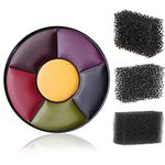 Yeweian 6 Colors Bruise Wheel for Halloween SFX Makeup, Face Body Oil Paint for Theatrical Zombie Bruise Special Effects Makeup with 3pcs Stipple Sponges