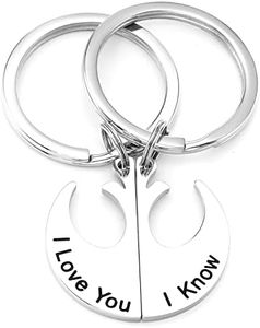 Kivosliviz Star Wars Couple Keychain Star Wars Gifts for Her Star Wars I Love You I Know Star Wars Jewlry for Women
