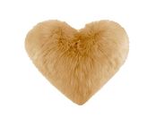 PICKKART Red Love Heart Pillow, Small Size 12 x 12 Inch (Gold)