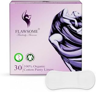 Flawsome Panty Liner | Organic Cotton | Soft Surface | Maintains Dryness & Freshness All Day Long | Unscented | Rash-Free and Toxin-Free | Defense from leaks and discharge | Pack of 30