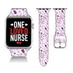 Compatible With Best Nurse Ever Gifts Apple Watch 38/40/41/42/44/45mm For Women Men,Soft Silicone Nurse Gifts Decorations Replacement Wristband Band For Iwatch Series 7 6 5 4 3 2 1 SE.42mm/44mm/45mm